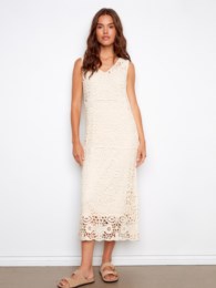 C3203 CROCHET MAXI DRESS