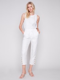 PRINT LINEN JOGGER C5524