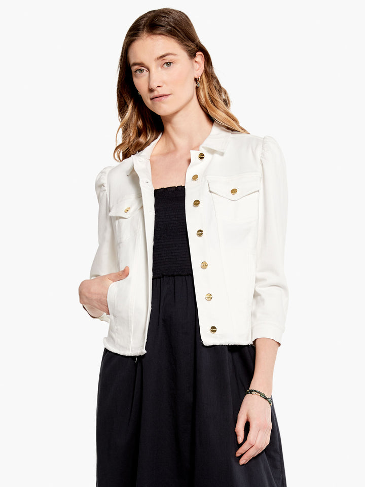 Femme Sleeve White Jacket M231506