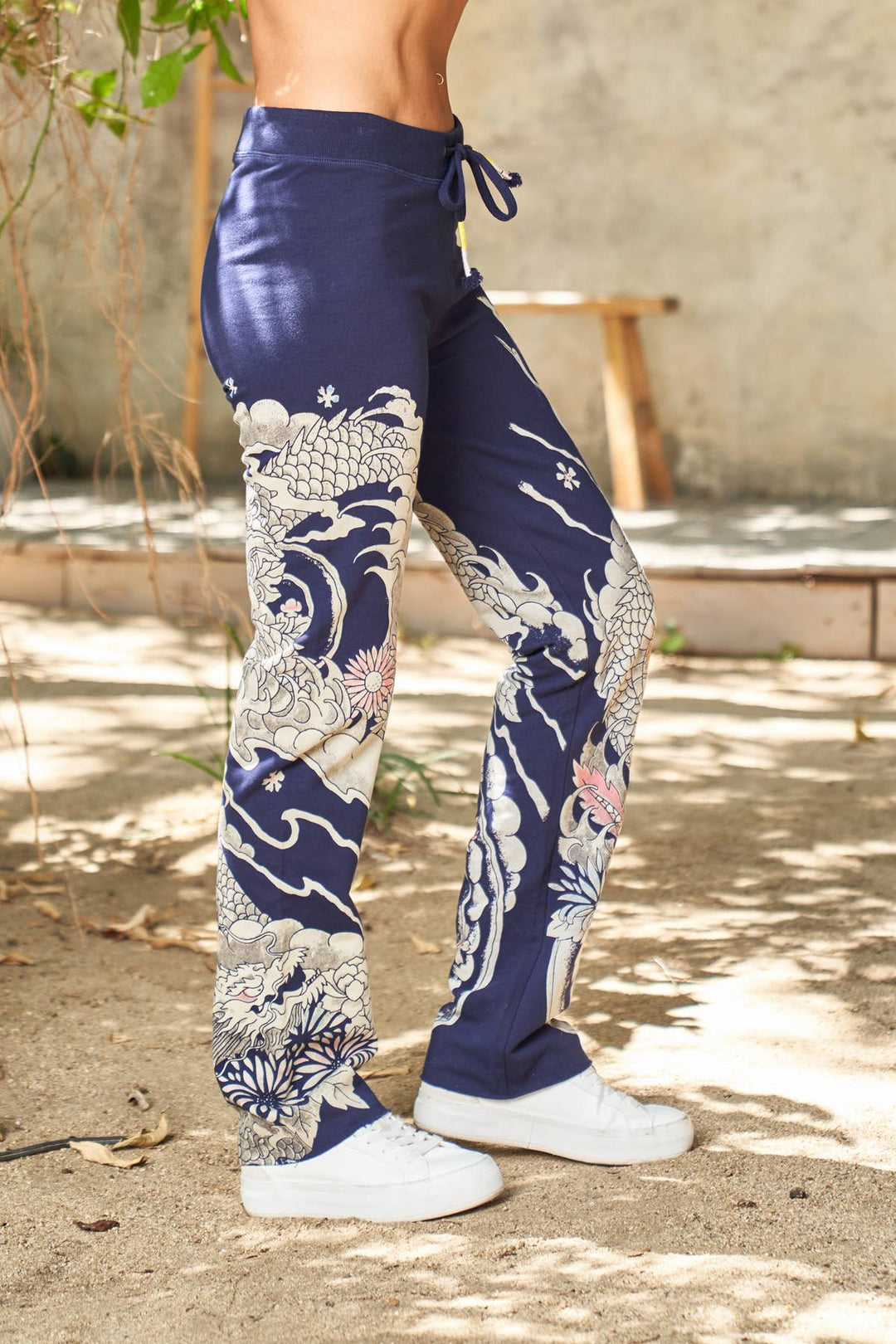 Dragon Print  Pant Navy / M