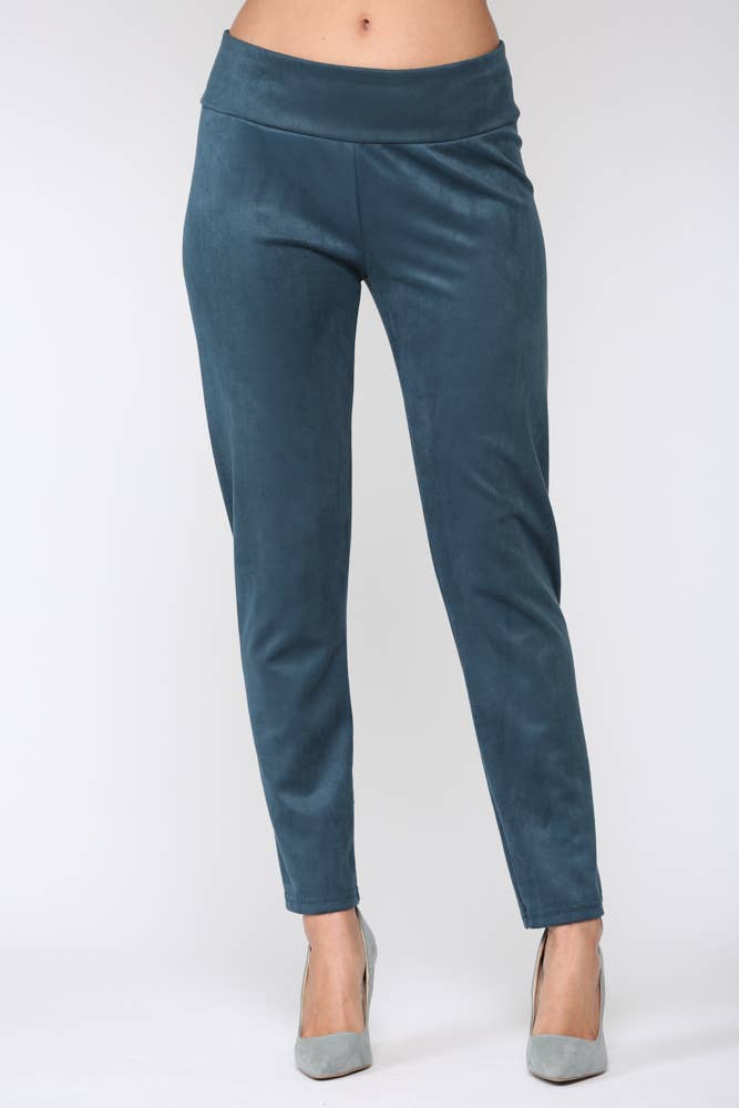 Annelise Stretch Suede Pant: Black / XS / A5499