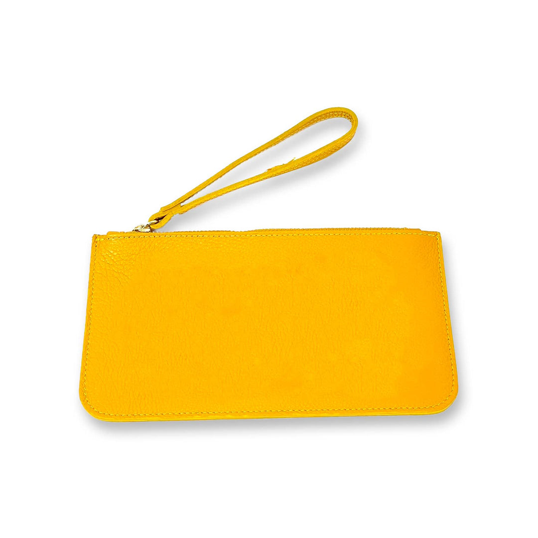 Genuine Leather Bag with Wrist Strap: Money / Large