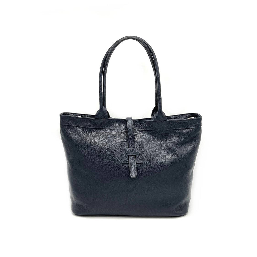 leather Bag, Made in Italy, art. 112605: Blk