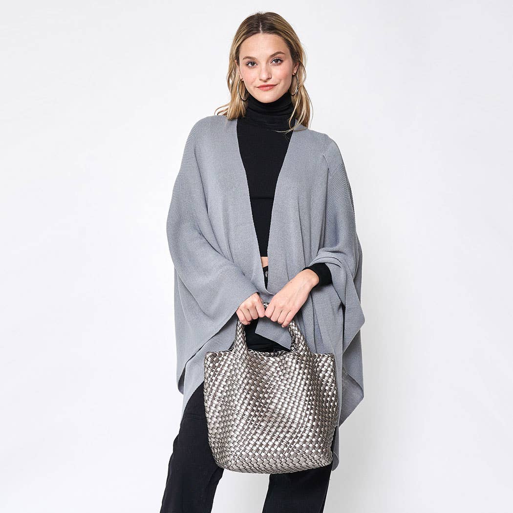 Ruana with Shoulder Strap: TEL
