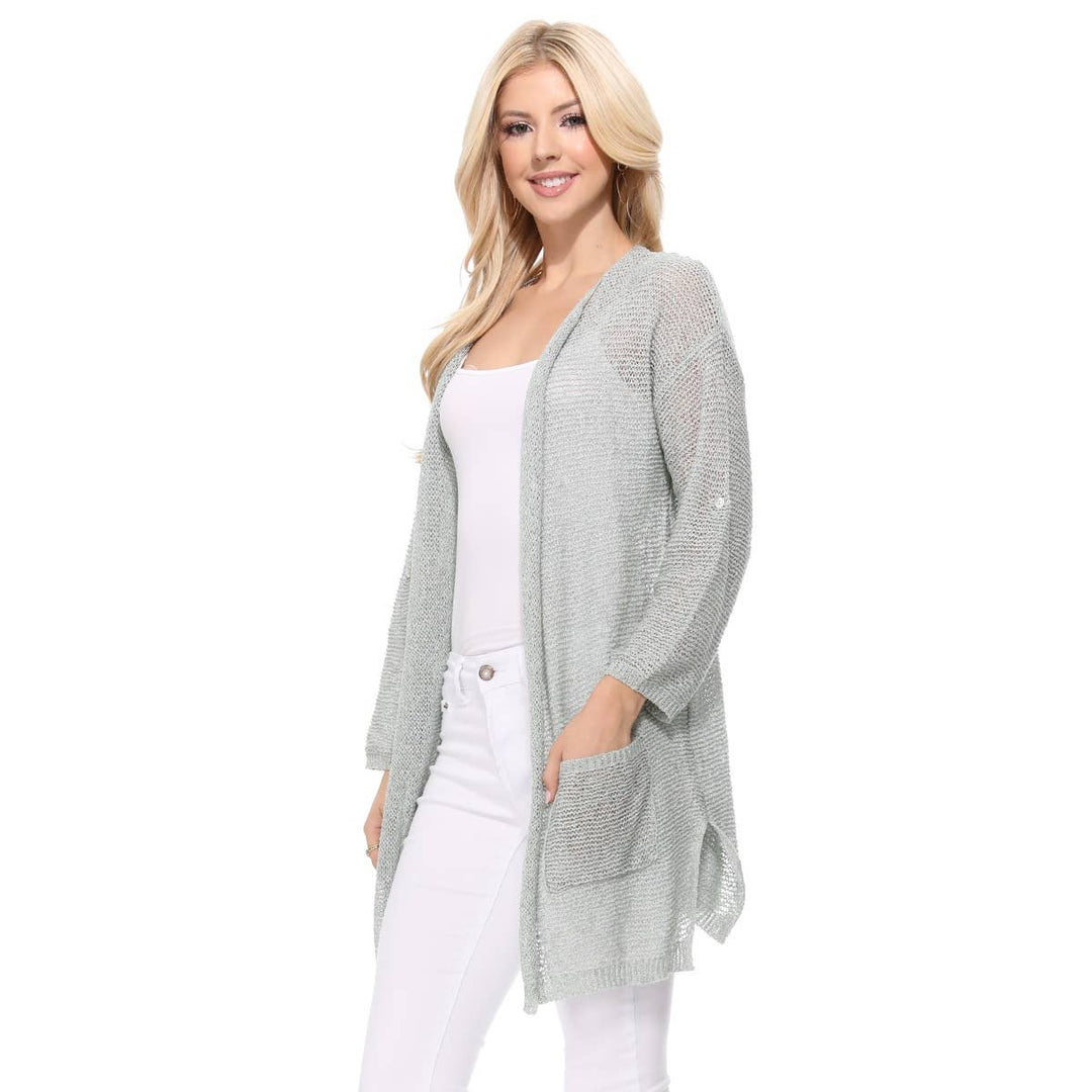 MESH CARDIGAN SAND S/M
