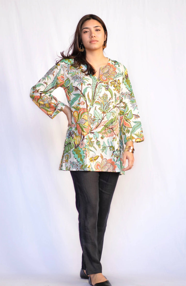Seafoam Cotton Tunic: L