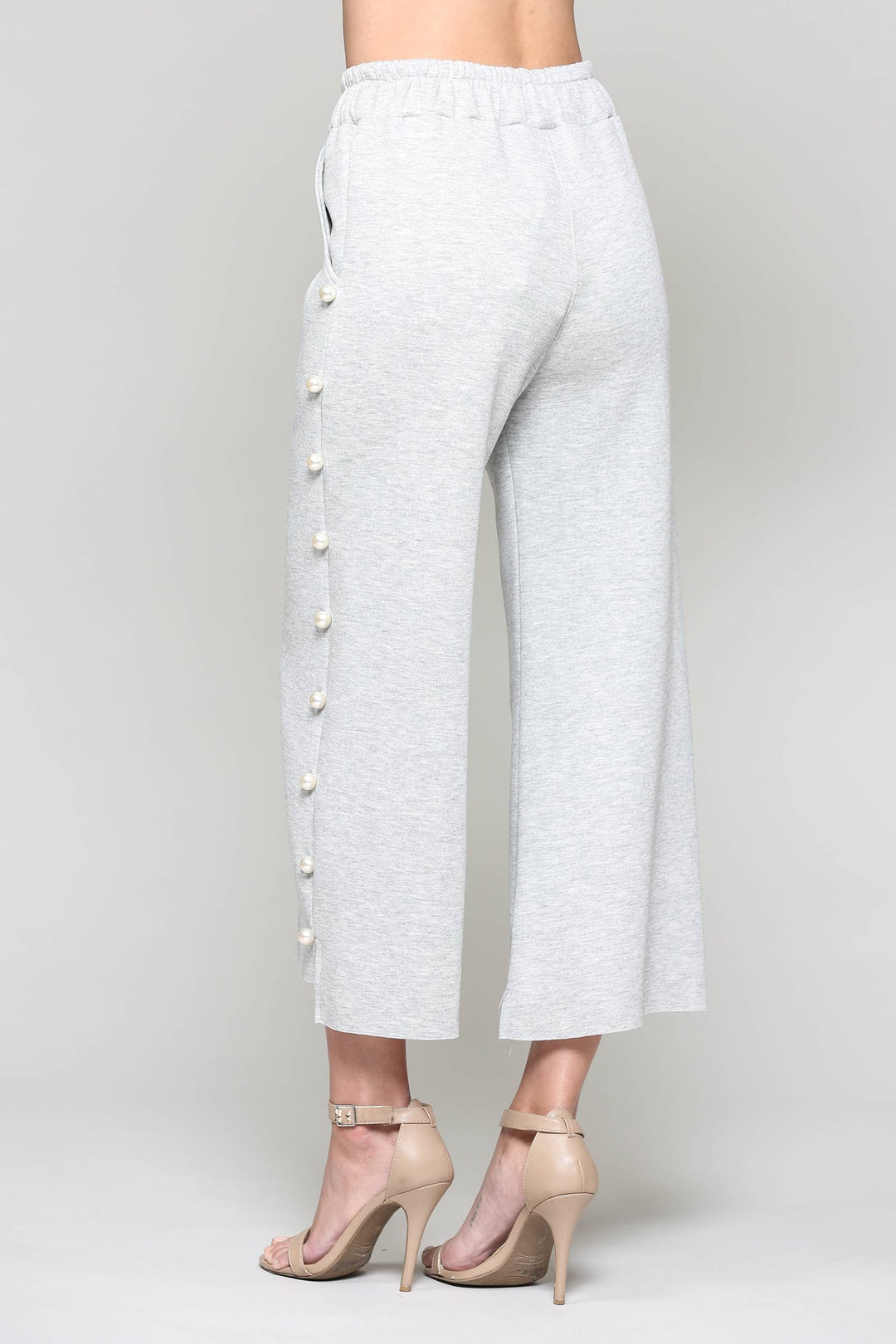 Farrah French Scuba Pant: White / M