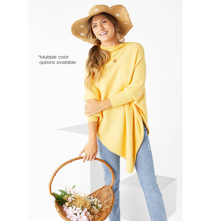 Sweater Poncho: White
