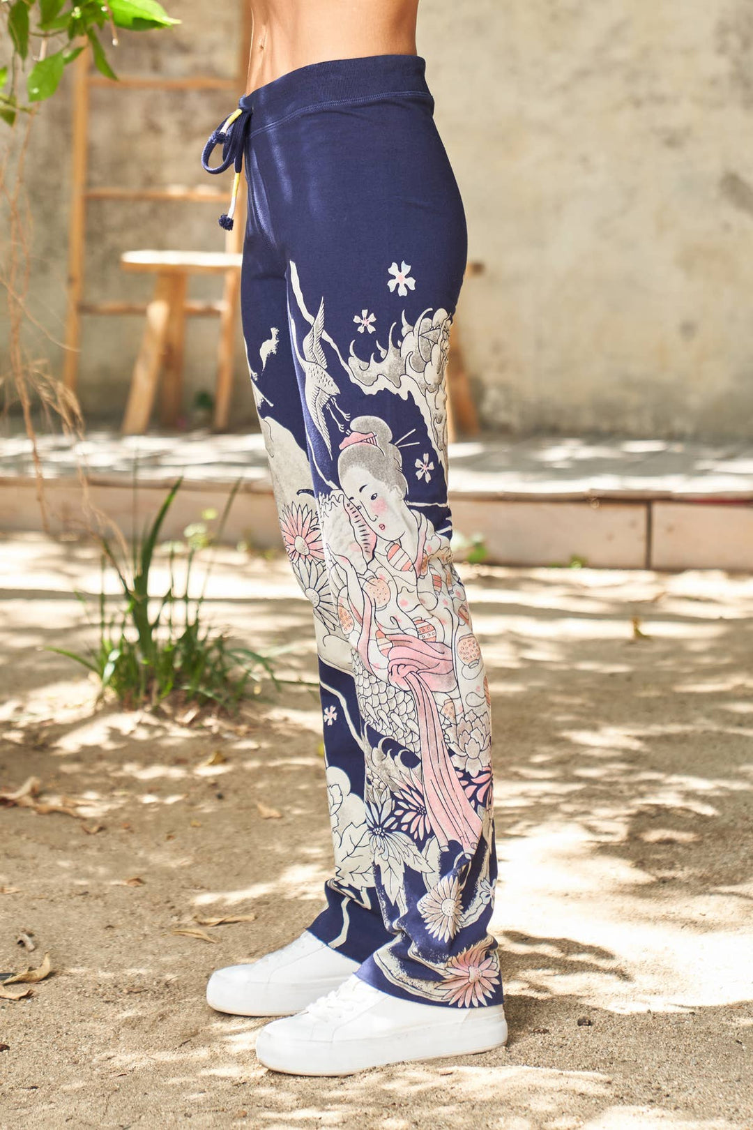 Dragon Print  Pant Navy / M