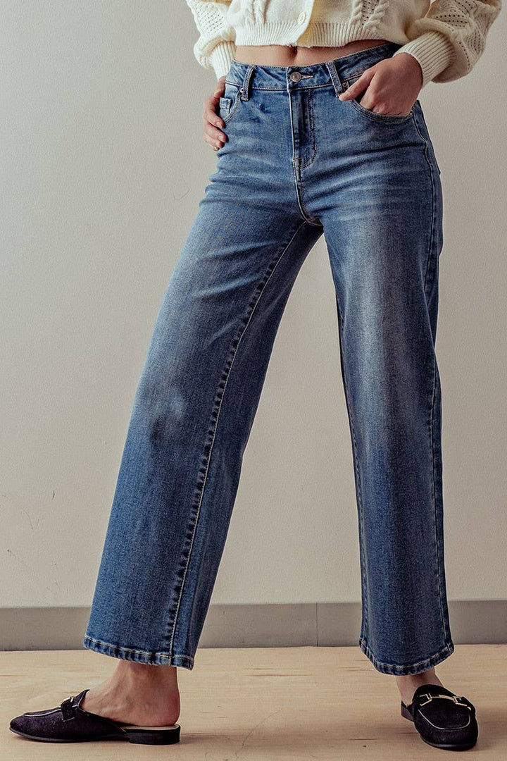 WIDE LEG VINTAGE WASHED JEAN