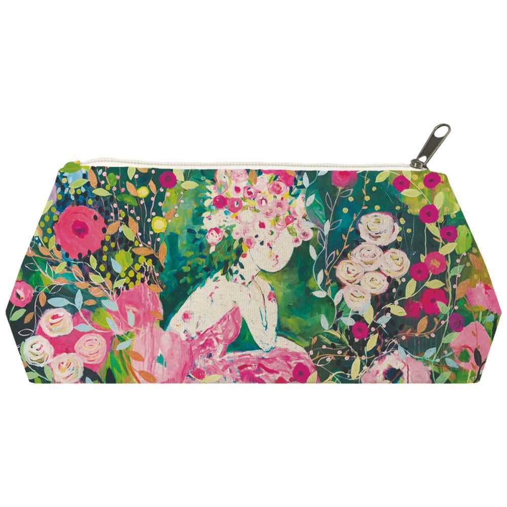 CANVAS COSMETIC BAG (MED)- ROSABELLA