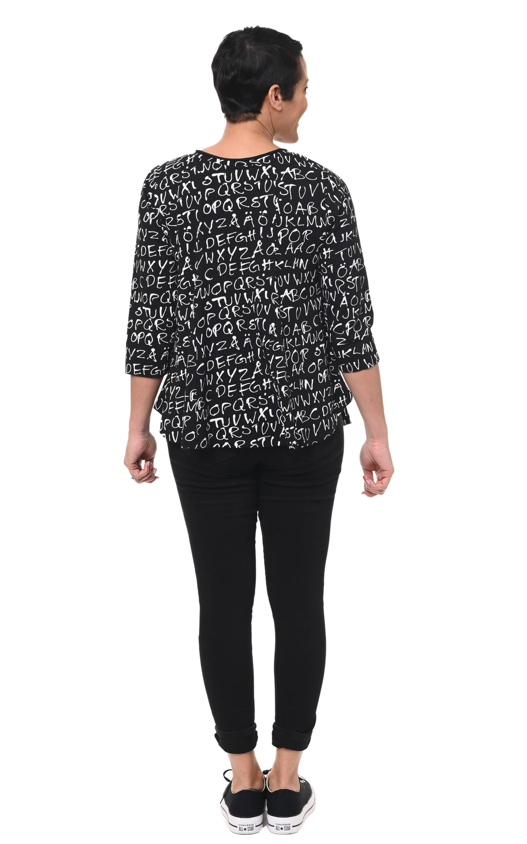 Tulip Clothing - L708 Willa in Black Alphabet*: S