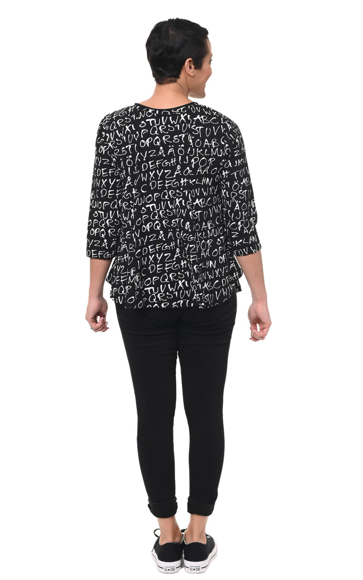Tulip Clothing - L708 Willa in Black Alphabet*: S