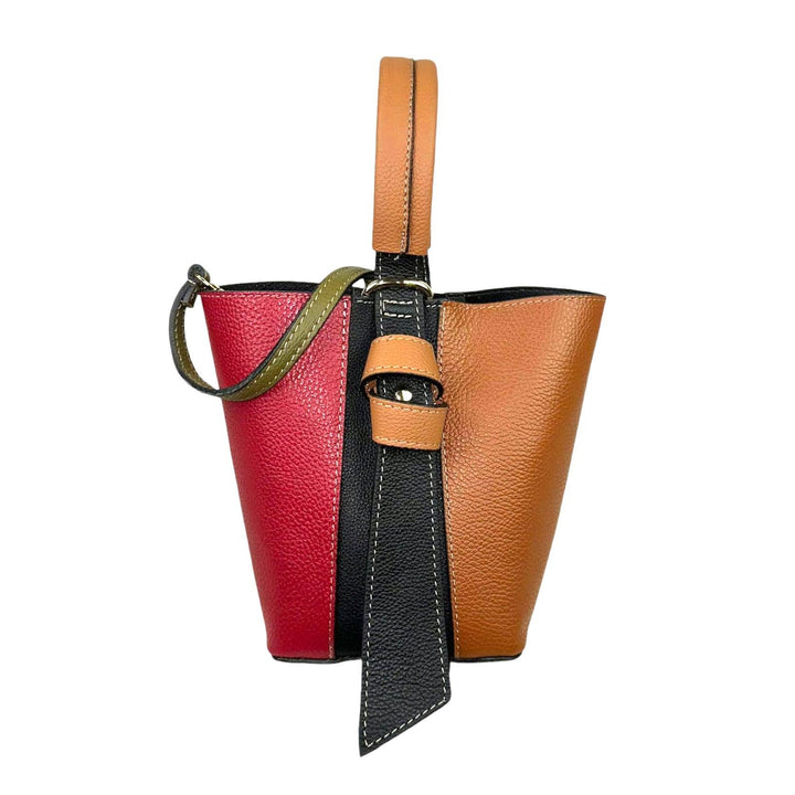 Multicolor  Leather Bag: Flock