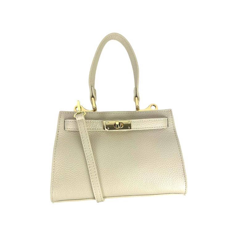 Small leather handbag Taupe
