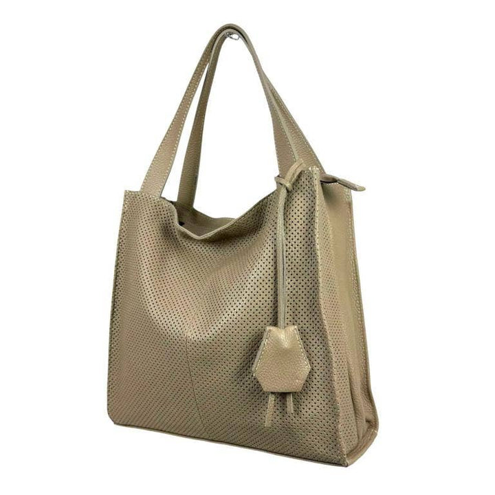 Leather Shopper Bag : Orange