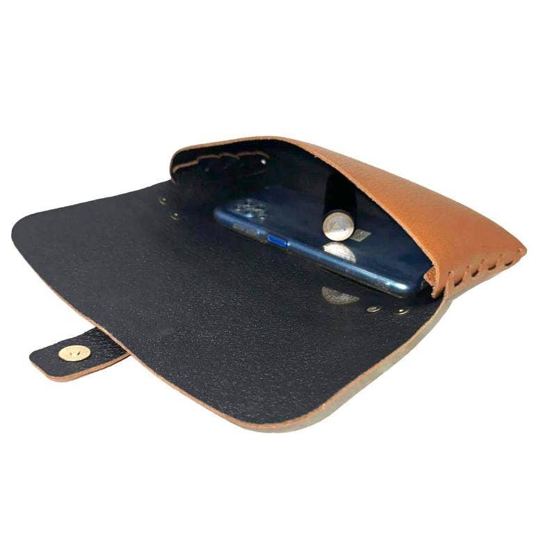Grain Leather Bag with Chain Handle: Beige