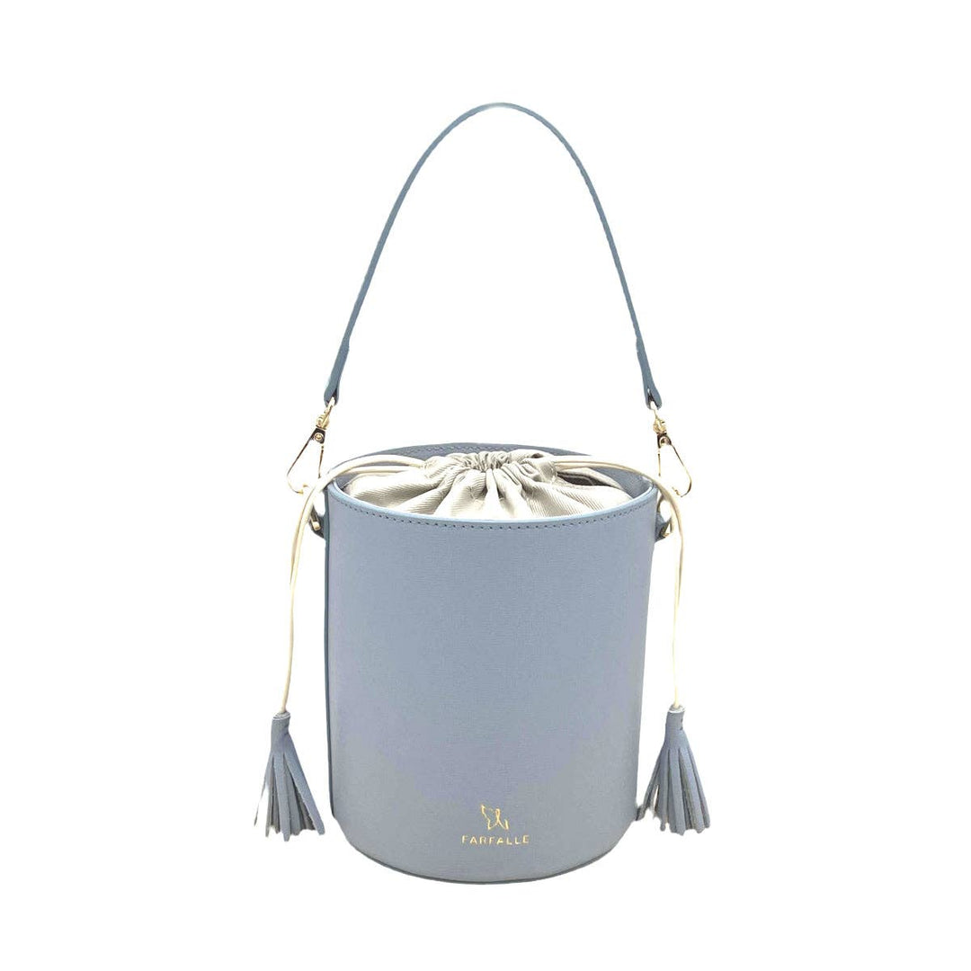 Leather bucket bag, Made in Italy, 112613: Camel