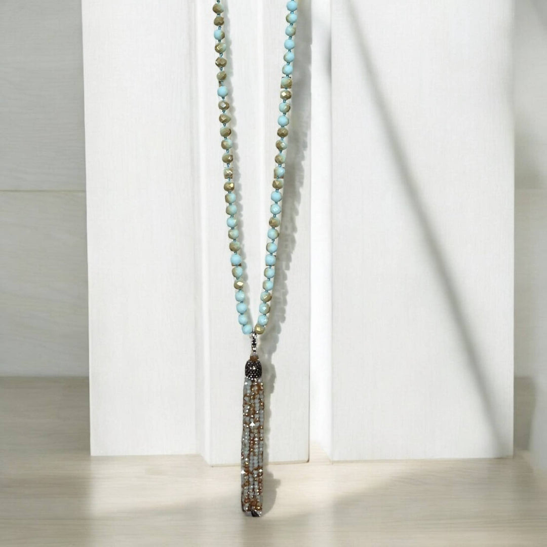 Crystal Necklace with Tassel