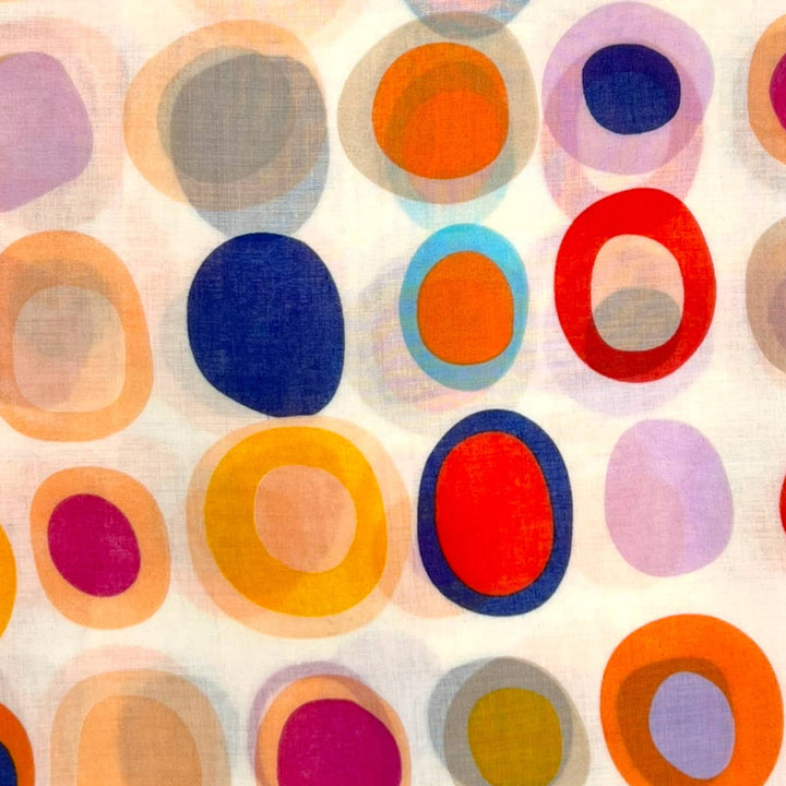 Retro style dots scarf : Beige