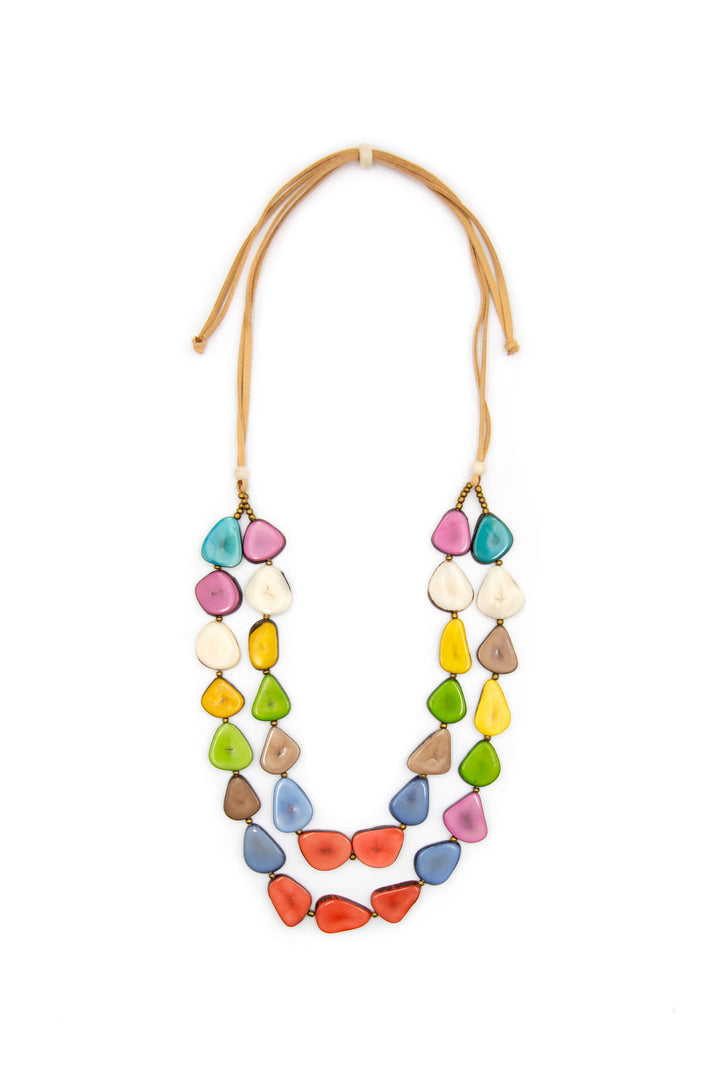 Marlene Necklace: Onyx Black/Charcoal Gray
