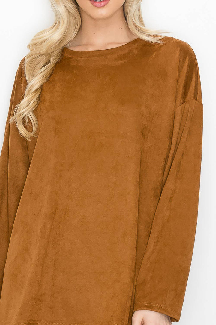 Adi Stretch Suede Top: BLACK / XS / A5418