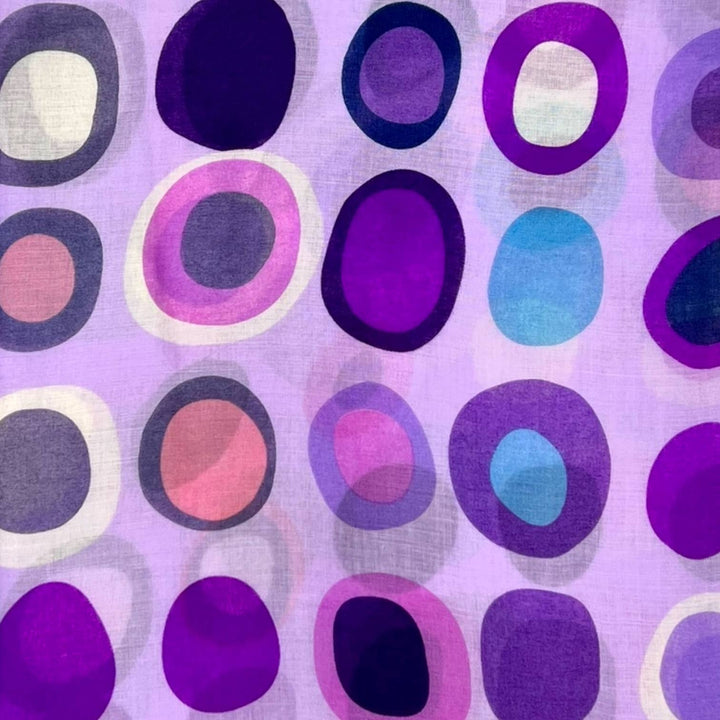 Retro style dots scarf : White