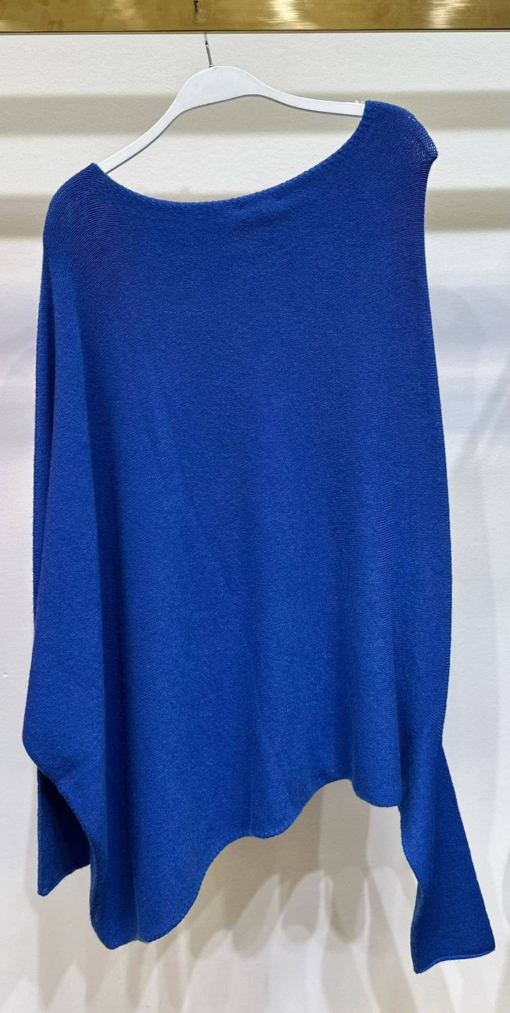 ASYMMETRICAL SWEATERCobalt Blue M/L