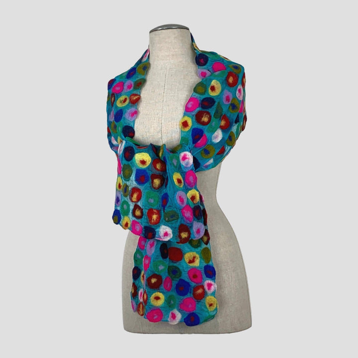 Polka Multi Dot Felt Soft Scarf