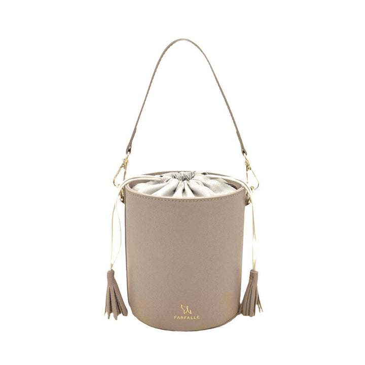 Leather bucket bag, Made in Italy,112613: Blk