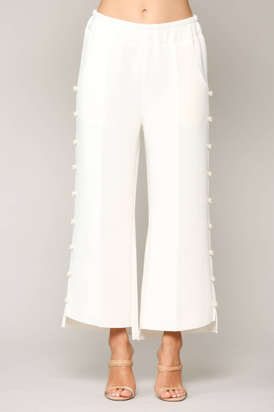Farrah Scuba Pearl Long Pant: Black/ XL / 7426FT