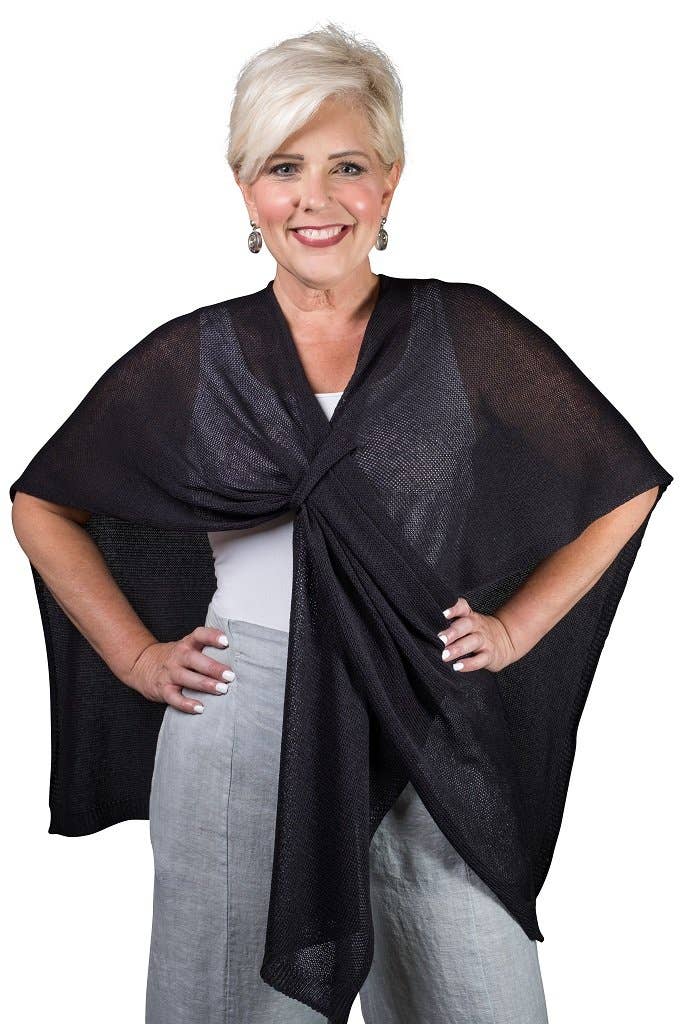 Aliya Cotton Wrap (W108):Carbon