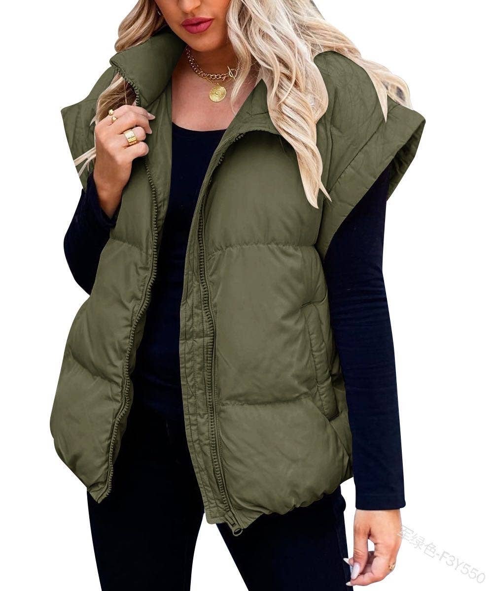 Puffer vest: Black / S