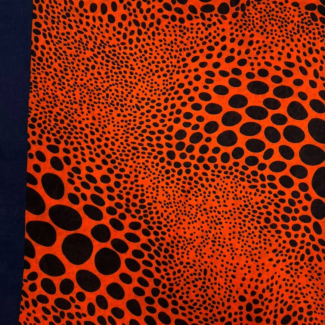 Leopard dots print scarf : Khaki