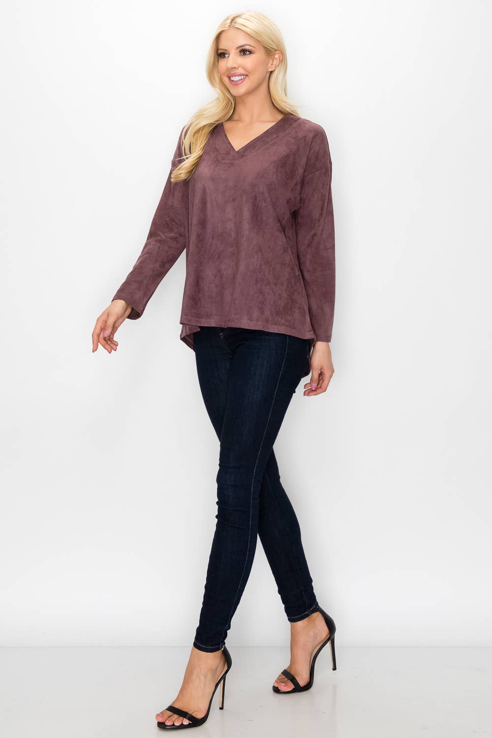 Andrea Suede Top: PEACOCK / XL / A5415
