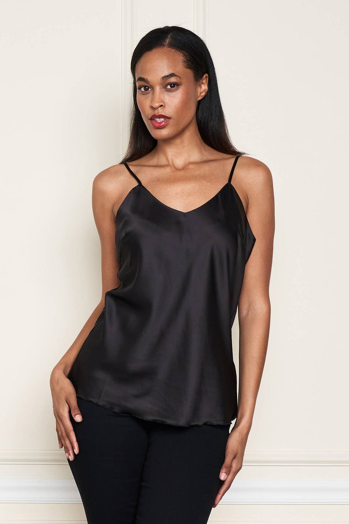 Satin Cami: Purple / M