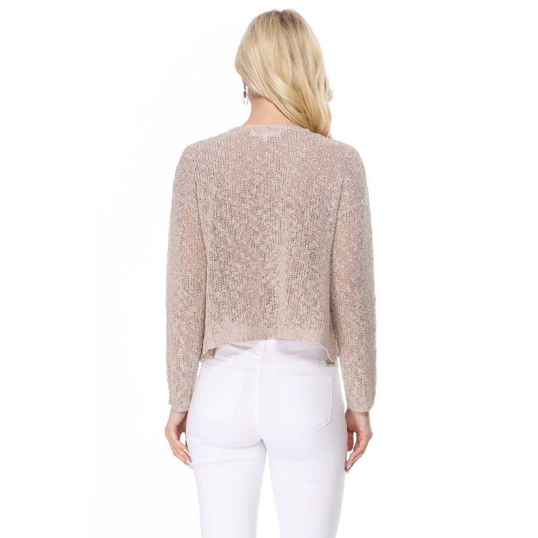 V-Neck Crop Pullover : BLK / M