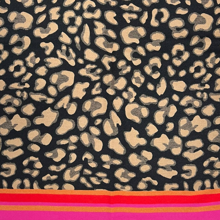 Leopard cashmere blend: Red