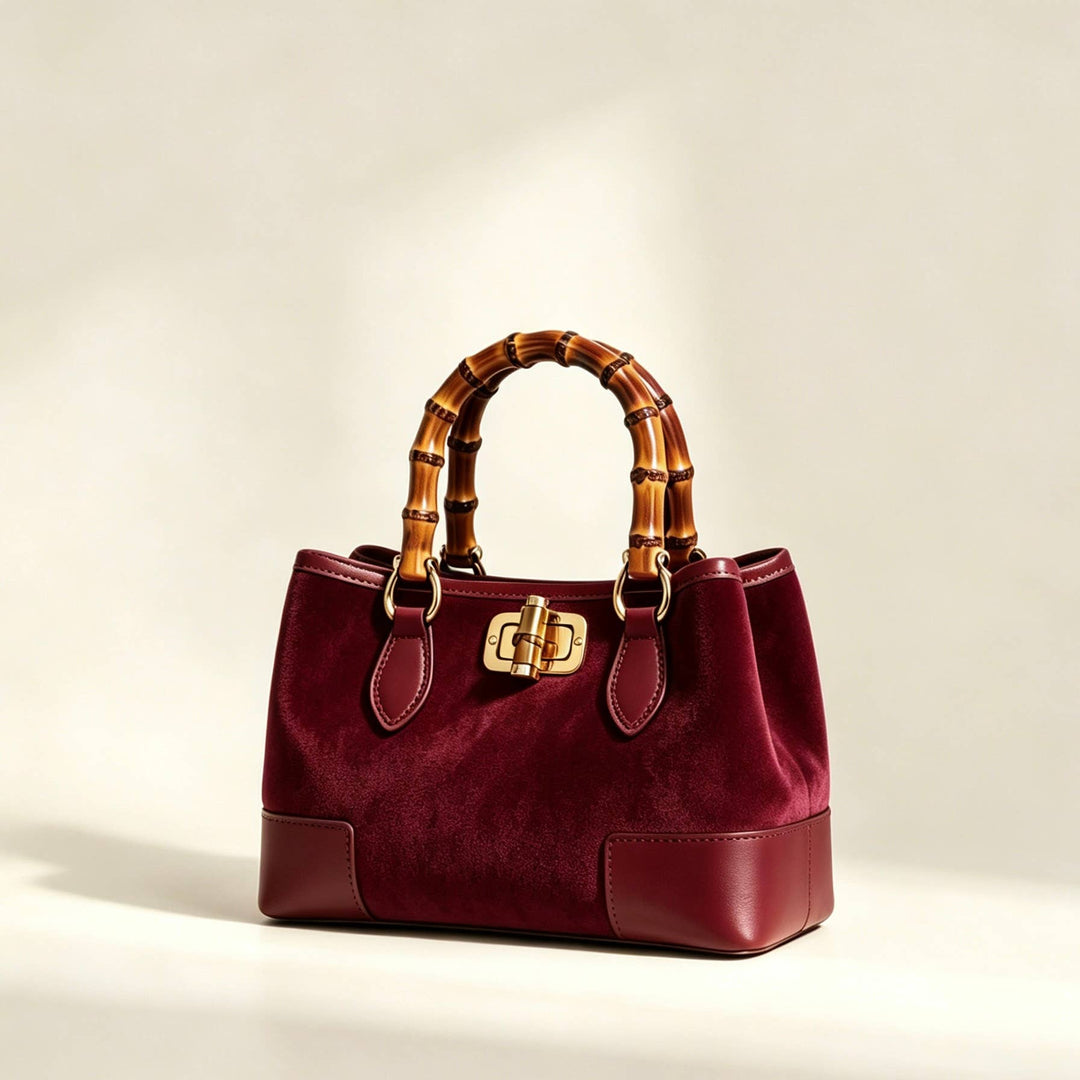 Genuine leather bamboo: Nero