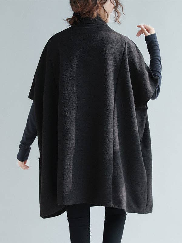 Solid Color Pullovers: BLACK / One_size