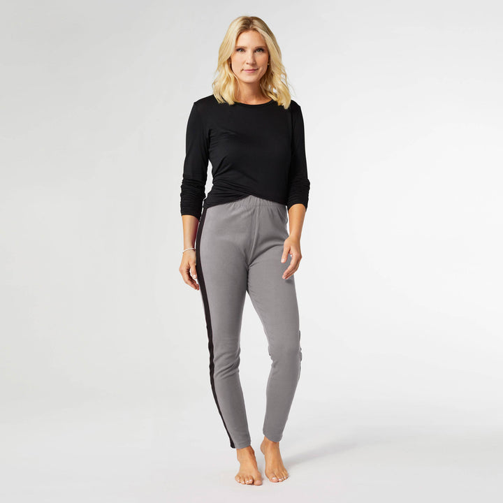 Brushed Legging with Side Stripe: Lagoon / S/M