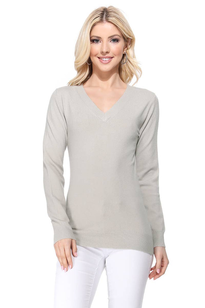 V-Neck Soft Sweater  MK5501: NAVY / S