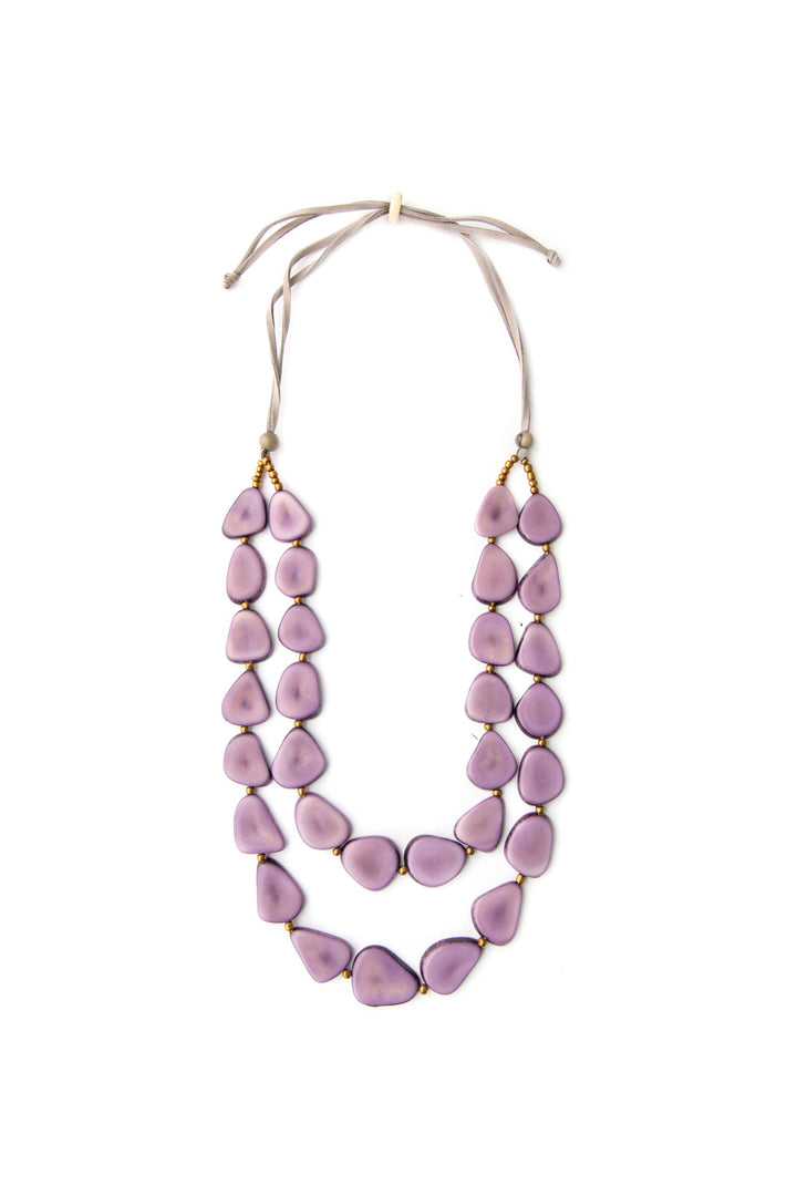 Marlene Necklace: Onyx Black/Charcoal Gray