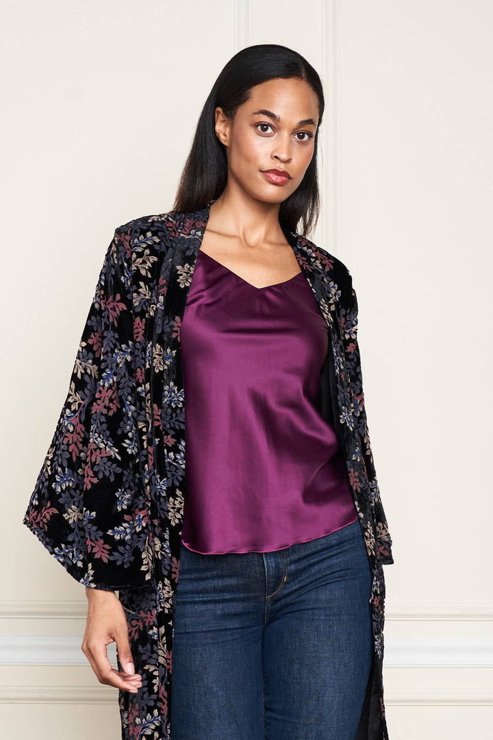 Satin Cami: Purple / M