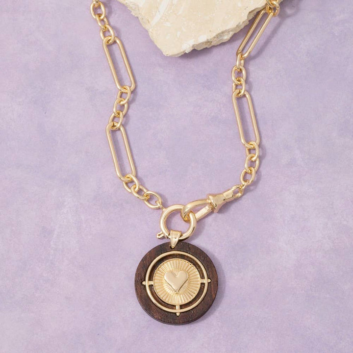 Paperclip Chain Coin Necklace