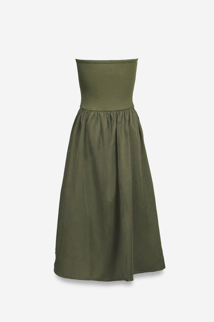 Strapless Maxi Dress: Black / L