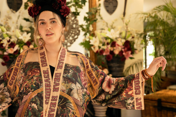 Courage Dear Heart Pixie Crop Kimono