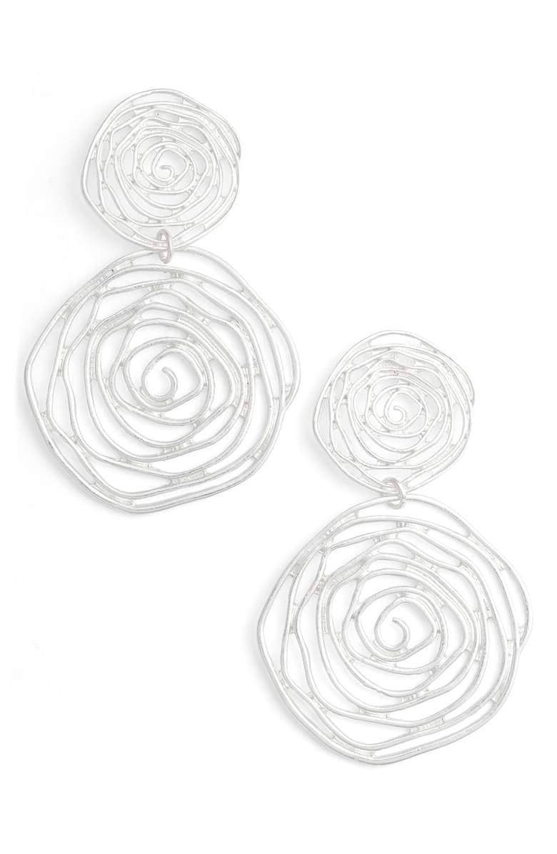 Floral Statement Earrings: Gold