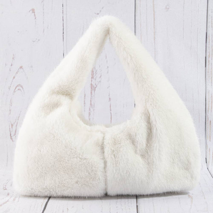 Plush Fur Mini Hobo Bag