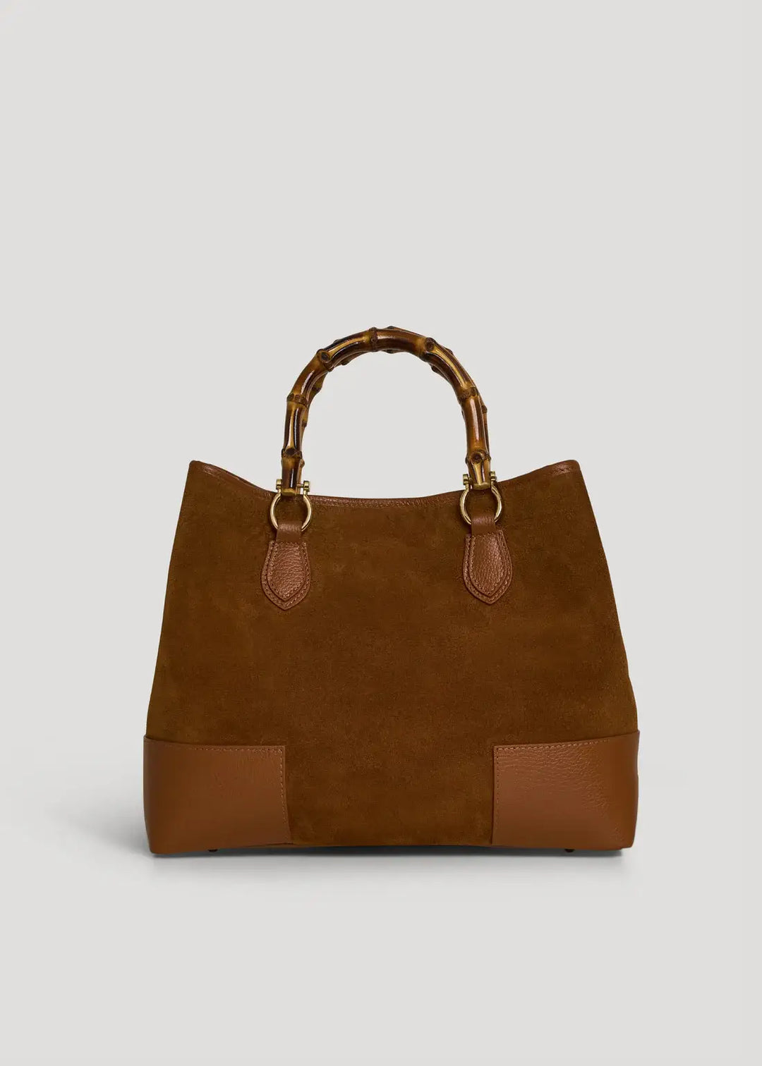 Handbag Italian Suede Leather: Nero